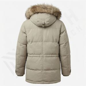 Nouvelle arrivée, parka pour homme à manches longues, veste d'hiver personnalisée en gros, manteau thermique chaud coupe-vent, vêtements d'extérieur tendance - Product Image 2