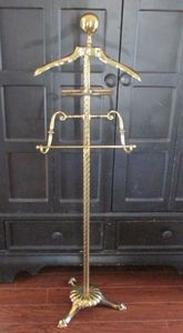 Quần áo treo đứng đơn giản kim loại áo treo đứng phong cách phòng khách sạn Văn phòng sử dụng dọc cổ gỗ cũ giày cổ điển giấy - Product Image 2