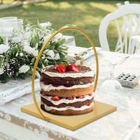Magnifique support à gâteau rectangulaire en fer forgé, 4 pièces, fait main, écologique, moderne, simple et abordable