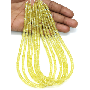 Perles Heishi en pierre de lune arc-en-ciel vert lime naturel brillant, forme de pneu lisse, 15 pouces, perles en forme de roue en pierre de lune lime, vente en gros - Product Image 1