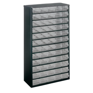 RAACO B306xD150xH552mm Small Parts Organizer Galvanized Steel Sheet 60 Drawers Polypropylene Dark Blue/Transparent <b>Tool</b> <b>Cabinets</b> - Product Image 3