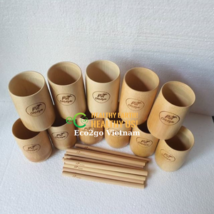 แก้วไม้ไผ่ HOT 2025 / แก้วกาแฟไม้ไผ่ / แก้วใยไม้ไผ่ พร้อมโลโก้สั่งทำพิเศษ สำหรับดื่ม จาก ECO2GO เวียดนาม - Product Image 5