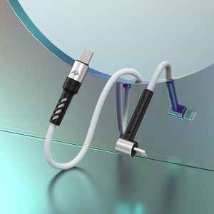 PD35W Cable Tipo-C a para Iphone 6A Carga rápida 3A cable plateado - Product Image 3