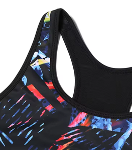 Hecho en Pakistán Sublimación Sujetador deportivo para mujer Ropa activa Sujetador deportivo Spandex Tela de poliéster Soporte medio Sujetador deportivo sin costuras - Product Image 4