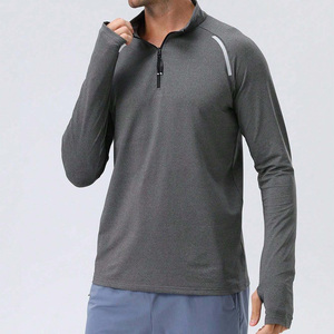 Ropa Deportiva de Manga Larga para Hombre, Personalizada al por Mayor, Compresión Ligera, Transpirable, Elástica en Cuatro Direcciones, Alta Elasticidad, Resistente al Viento - Product Image 1
