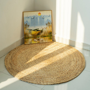 Tapis ronds et modernes, tapis de sol en jacinthe d'eau, ensembles de tapis, prix bon marché, fait à la main au Vietnam - Product Image 5