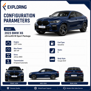 2023 <span class=keywords><strong>X6</strong></span> XDrive40i <span class=keywords><strong>M</strong></span> Sport 3.0T 381HP Essence Automatique Toit Panoramique Coupé SUV de Luxe pour l'Exportation - Product Image 3