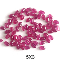 Pierre précieuse naturelle rubis facetté ovale de 3 mm et 5 mm, pierre brute pour la fabrication de bijoux, collier, bague, boucles d'oreilles, pendentif, en ligne 2026