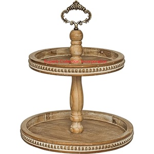 Soporte de pastel de madera de 3 niveles, estilo moderno, torre de exhibición redonda para cupcakes y postres, bandeja decorativa para servir para bodas y fiestas - Product Image 4