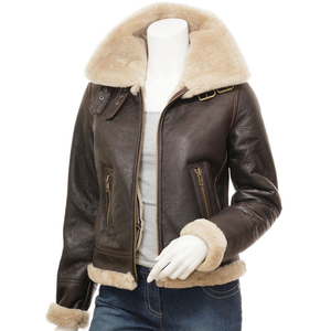 Chaqueta de cuero de estilo urbano para mujer que combina cuero real suave con un diseño inspirado en la moto para una ropa de abrigo de moda audaz - Product Image 3