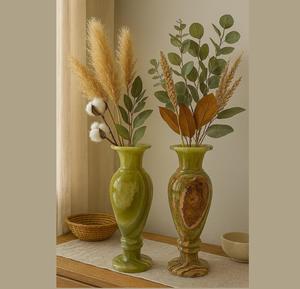 Jarrón de Flores de Mármol de Diseño Artesanal de Marca Privada para Decoración Floral que Agrega Encanto Artístico al Interior del Hogar - Product Image 1