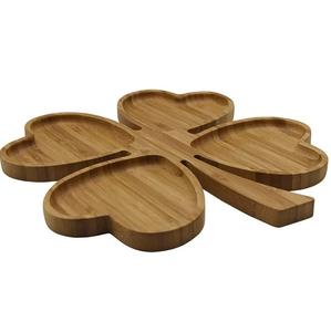 Plateau de service d'eau de mariage personnalisé, revêtement gris-noir et poignées, plateau de stockage des aliments pour le petit déjeuner et le dîner - Product Image 3