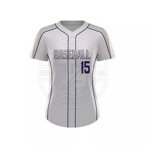 Nouvel arrivage 100% Polyester Nom personnalisé imprimé Vêtements de sport Meilleur prix Chemises de softball Respirant Plus Size Doux Confortable - Product Image 6