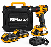 Perceuse sans fil multifonctionnelle professionnelle à vitesse variable Maxtol A3119 20V Brushless 50Nm 10mm Max Métal OEM