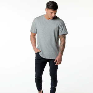 Ropa de gimnasio de algodón de 250g al por mayor: camiseta de compresión deportiva de gran tamaño para hombre, fabricante - Product Image 1