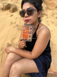 Nuevo Real hecho a mano colorido Sari Trim bordado seguro hilo cierre diario Vintage vibrante cubierta sin forro hoja reciclada - Product Image 2