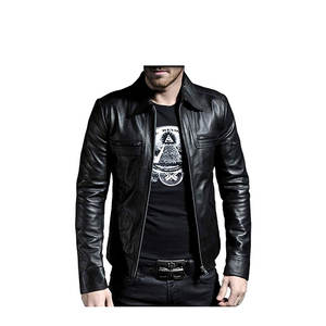 Chaquetas de cuero para hombre de fábrica de Pakistán, ropa de calle de moda de cuero genuino, chaqueta de cuero para hombre con estilo - Product Image 1