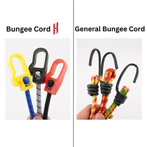 Helego Premium 8mm Thai Latex Bungee Set with Secure Hooks 2-7ft 2-Piece for Camping Cargo Carrier Made in Thailand - Product Image 3