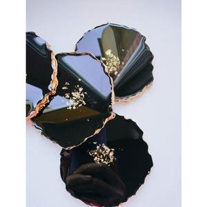 Juego de posavasos artesanales de epoxi para mesa de café, decoración del hogar, arte en epoxi, posavasos redondos para bebidas, para bar, cocina, regalo de inauguración, decoración del hogar. - Product Image 3