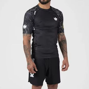 T-shirt de compression MMA respirant 2026 100% polyester avec UPF50+ manches courtes et anti-UV Rashguard Vêtements de sport en gros - Product Image 1