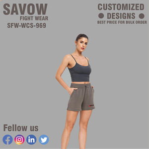 Shorts plissés élégants taille haute pour femme, style streetwear estival, en mélange doux de rayonne et de polyester - Product Image 5