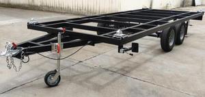 4 ruedas 4000kg carga acero contenedor casa móvil viaje Camper RV remolque - Product Image 2