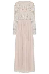 Platinum BLUE Gatsby 1920s Flapper Beaded Party Wedding Dress Elegant Long Skirt Embellishments Plus Size for Mother of Bride - Product Image 2