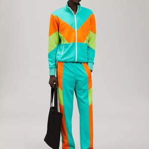 Chaqueta Deportiva de Moda para Hombre, Cuello Alto Delgado, Poliéster/Nailon/Spandex, Cortavientos con Cierre, Logotipo y Color Personalizados, Servicio OEM - Product Image 2