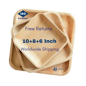 Meilleures ventes de bols et assiettes jetables en feuille de palmier écologiques Couverts personnalisés pour les fêtes pour les événements en plein air - Product Image 1