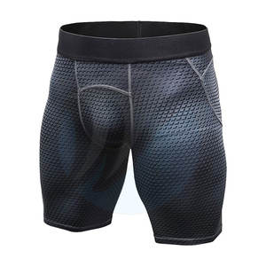 Gran oferta de pantalones cortos de compresión para hombre, hechos a medida con estilo único, cintura elástica, cierre de cintura media, informal para adultos, MOQ bajo - Product Image 1