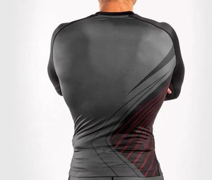 Unisex Custom Sublimated Compression Gym Shirts Long Sleeve <b>BJJ</b> <b>Rashguard</b> MMA with Custom Logo Fabric long Sleeves - Product Image 3