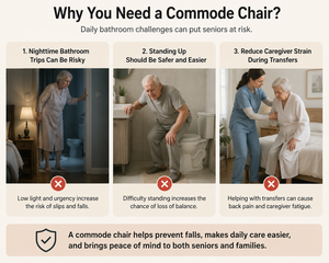 Chaise de toilette confortable pour chevet, conçue pour une vie autonome en toute sécurité - Product Image 6
