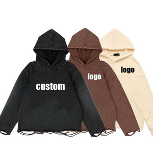 เสื้อกันหนาวมีฮู้ดแบบสวมหัวสำหรับผู้ชายเสื้อมีฮู้ดโอเวอร์ไซส์ผ้าฝ้ายแบบกำหนดเอง - Product Image 3
