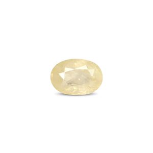 Zafiro Amarillo Natural - Gema Facetada de 8.99 Quilates Color Peridoto con Formas Ovaladas y Marquesa de Turmalina - Product Image 1