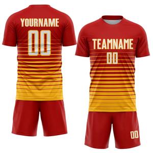 Kit de uniforme de fútbol unisex personalizado camisetas de fútbol sublimadas con nombre del equipo uniforme de fútbol diseñado para adultos - Product Image 6