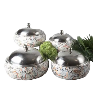 Olla Moderna de Acero Inoxidable, Acabado Plateado Brillante, Hecha a Mano, Ecológica, Calentador de Alimentos de la Mejor Calidad, Cazuela para Mesa, Venta al Por Mayor - Product Image 3