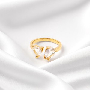 New Custom <b>Ring</b> Jewelry Pear and Heart Gemstone <b>Adjustable</b> <b>Ring</b> For Women Wholesale <b>Ring</b> Jewelry - Product Image 3