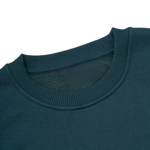 เสื้อสเวตเตอร์สีเขียวอมฟ้าเข้มสำหรับบุรุษและสตรี แขนยาว คอกลม ผ้าฝ้าย สวมใส่สบาย มีสไตล์ เหมาะสำหรับทุกวัน - Product Image 6