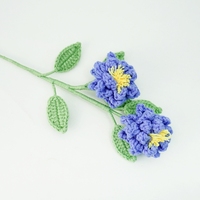 Vente en gros de bouffées de roses tulipes Galsang marguerite et lys ornements au crochet finis fleur au crochet tricotée à la main