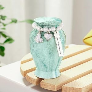 Handmade <b>Large</b> Adult Mosaic Aluminium Glass Cremation <b>Urn</b> Unique Funerals Supply With Individual Tiles Applied Burial - Product Image 6