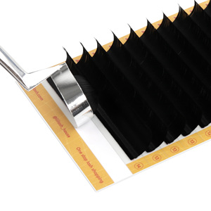 Vente chaude facile ventilateur volume extensions de cils doux mat noir russe volume cils personnaliser rapide vison cils en gros moelleux - Product Image 3