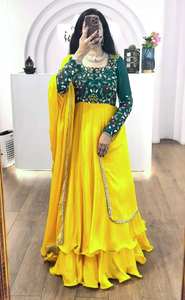 Traje Anarkali de Georgette Premium con Bordado de Lujo y Dupatta Fluida, Ropa Festiva de Lujo para Mujer - Product Image 2