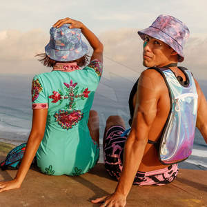 ผ้าฝ้ายแท้แตงโมหมวกชาวประมงม่านบังแดดกลางแจ้งหมวกถังกันลมโลโก้ปักที่กําหนดเอง - Product Image 4