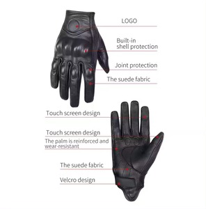 Gants de moto en cuir véritable pour hommes et femmes avec logo personnalisé/design Gants de moto de course avec gamme bon marché - Product Image 3