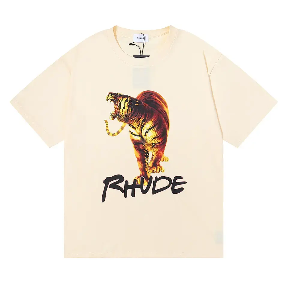 Latest New Design Tiger Print Customized Digital Print Oversized T Shirts Wholesale Men's Oversized T Shirts