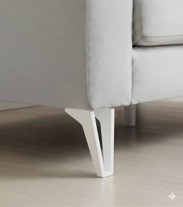 Rio Leg 18cm Heavy Duty White ABS Plastic Furniture Leg con pintura resistente a los arañazos para sofá Mesa Gabinete Tocador Unidad de TV - Product Image 5