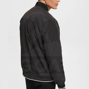 Veste bomber en toile de haute qualité, à col montant, avec logo sur le devant, pour homme, chaude, pour l'extérieur, coupe classique, vente chaude - Product Image 2