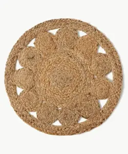 Nouveau design de sous-verre en jute de luxe personnalisé à forte valeur ajoutée élégant pour la maison, l'hôtel et la décoration de table en vente en gros - Product Image 1