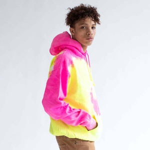 Sweat à capuche unisexe surdimensionné en molleton épais 100 % coton, tie-dye, avec logo personnalisé imprimé, brodé ou appliqué, couleur unie, vente en gros - Product Image 2