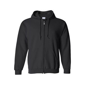 Venta al por mayor de bajo precio de alta calidad logotipo personalizado hombres 100% algodón en blanco impreso hombres cremallera sudaderas con capucha de peso pesado para la venta - Product Image 4